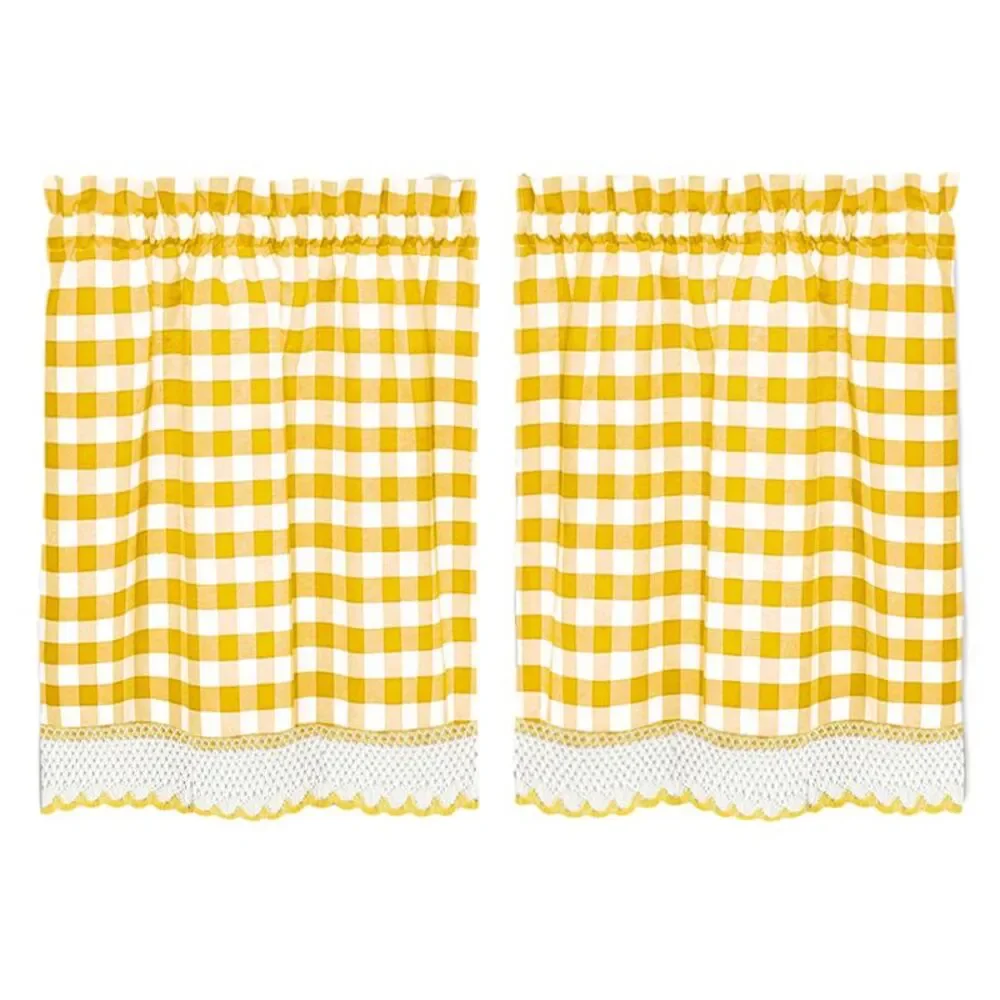 Woven Trends Designer Home Modern Kitchen Curtain Panels, 24L x 29W Inches